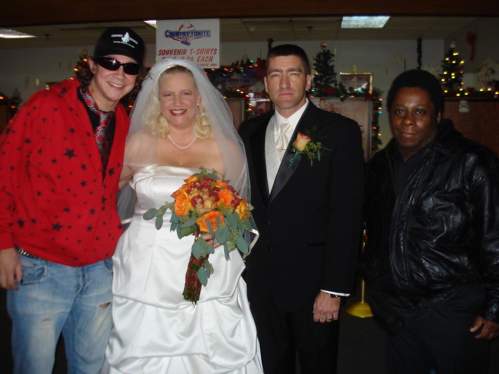 Me and Rodney and the lucky couple!